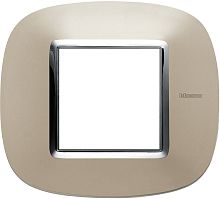 Рамка эллипс Legrand BTicino Аxial Axolute 2 мод Светлый титан  картинка